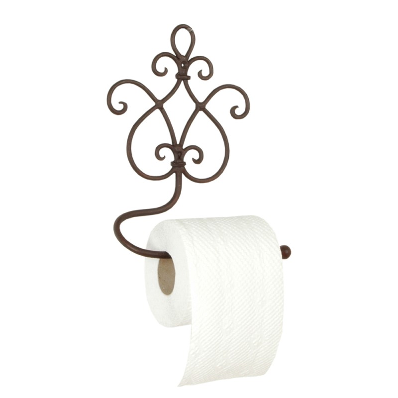 Clayre & Eef Toilet Paper Holder 17x7x22 cm Brown Iron
