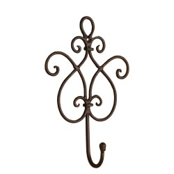 Clayre & Eef Crochet mural 15x5x22 cm Marron Fer