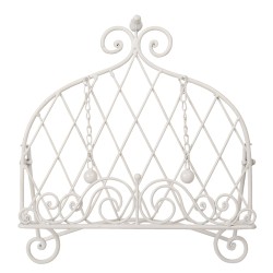 Clayre & Eef Kookboekstandaard  34x17x35 cm Wit Ijzer