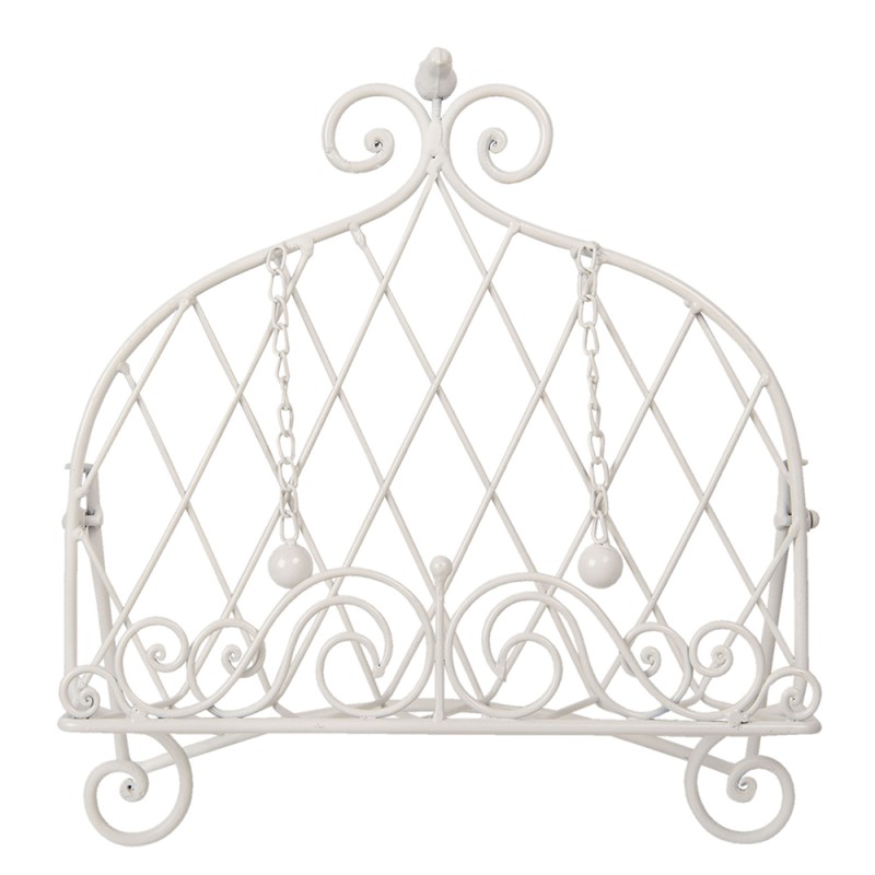 Clayre & Eef Cookbook Stand 34x17x35 cm White Iron