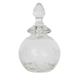 Clayre & Eef Parfum Flesje  Ø 7x13 cm Transparant Glas Rond