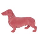 Clayre & Eef Figurine Chien 22x14 cm Rose Synthétique