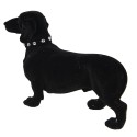 Clayre & Eef Figurine Dog 22x14 cm Black Synthetic