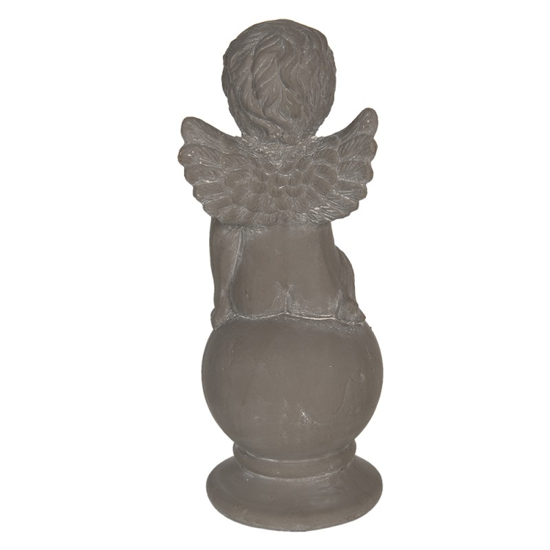 Clayre & Eef Decoration Angel 38 cm Grey Ceramic Angel