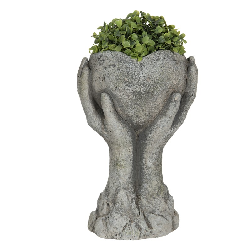 Clayre & Eef Pot de fleurs 19x13x34 cm Gris Pierre
