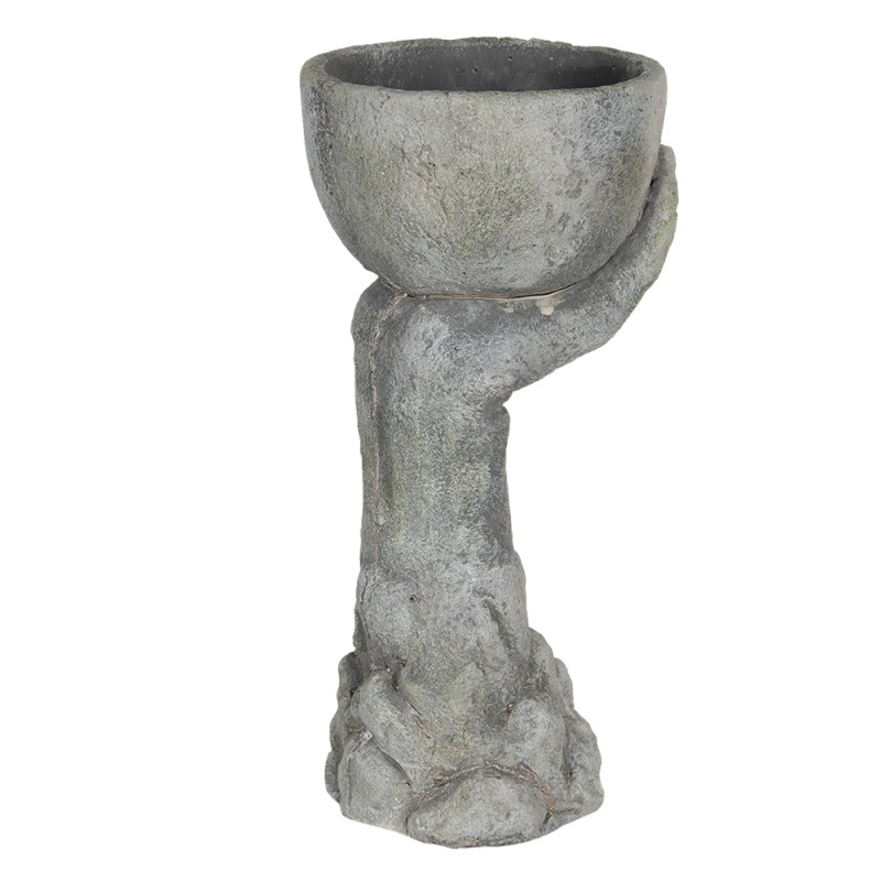 Clayre & Eef Planter Hand 18x16x36 cm Grey Stone