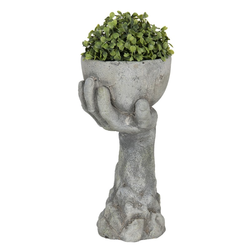 Clayre & Eef Pot de fleurs Main 18x16x36 cm Gris Pierre