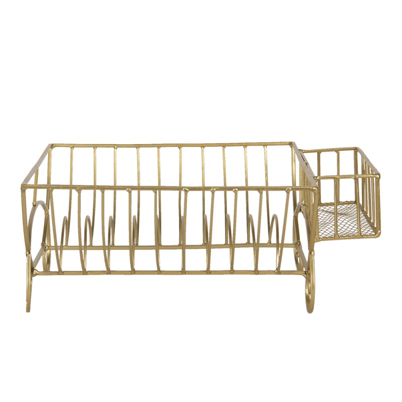 Clayre & Eef Drying Rack 42x29x17 cm Gold colored Iron Rectangle