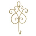 Clayre & Eef Wall Hook 15x5x22 cm Gold colored Iron