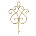 Clayre & Eef Wall Hook 15x5x22 cm Gold colored Iron