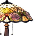 2LumiLamp Lampe de table Tiffany Ø 44*57 cm E27/max 2*60W Jaune, Vert, Rose Vitrail Triangle