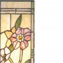 2LumiLamp Tiffany Tischlampe 18*18*45 cm  Beige Rosa Glas Rechteckig