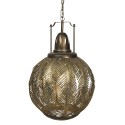 Clayre & Eef Pendant Lamp 45x45x70/175 cm  Gold colored Iron Glass Round