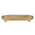 Clayre & Eef Dekoration Schale 36x13x4 cm Goldfarbig Kunststoff Oval