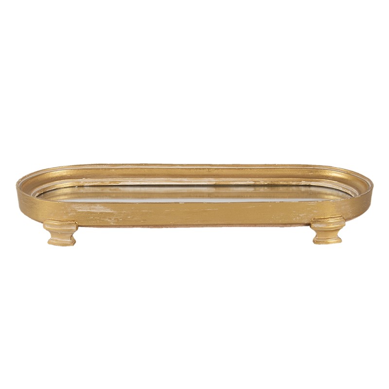 Clayre & Eef Scodella decorativa 36x13x4 cm Color oro Plastica Ovale