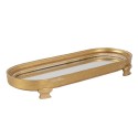 Clayre & Eef Dekoration Schale 36x13x4 cm Goldfarbig Kunststoff Oval