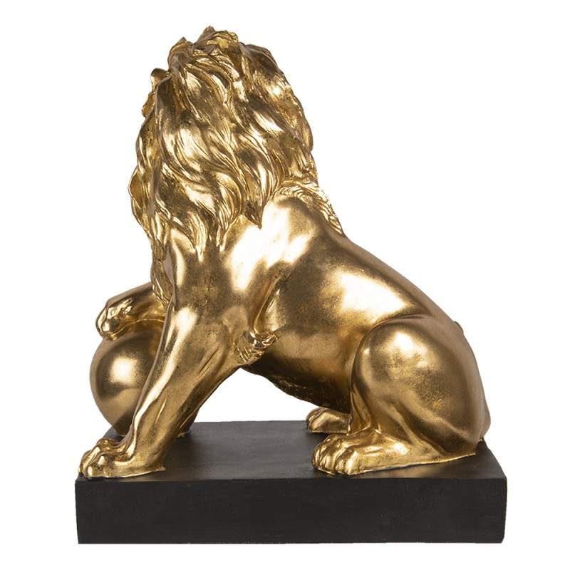 Clayre & Eef Figurine Lion 38x25x44 cm Gold colored Polyresin