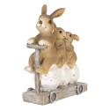 Clayre & Eef Figurine Rabbit 12 cm Brown Polyresin