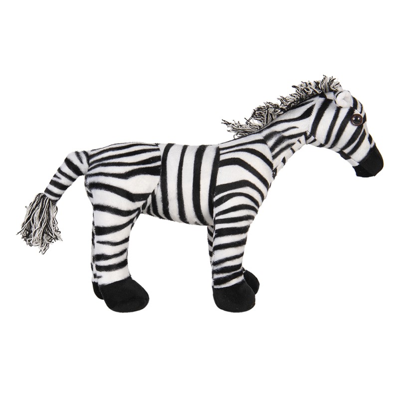 Clayre & Eef Door Stop Zebra 37x13x30 cm Black White Polyester