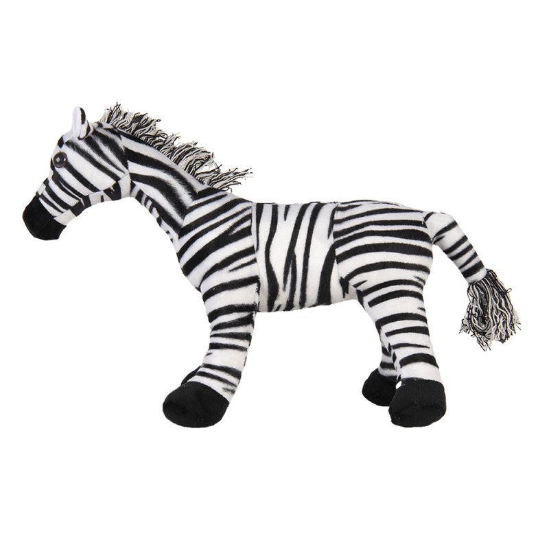 Clayre & Eef Door Stop Zebra 37x13x30 cm Black White Polyester