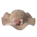 Juleeze Cappello da donna Maat: 58 cm Beige Paglia di carta Rotondo