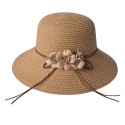 Juleeze Chapeau de femme Maat: 57 cm Marron Paille en papier Rond