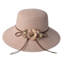 Juleeze Chapeau de femme Maat: 56 cm Rose Paille en papier Rond