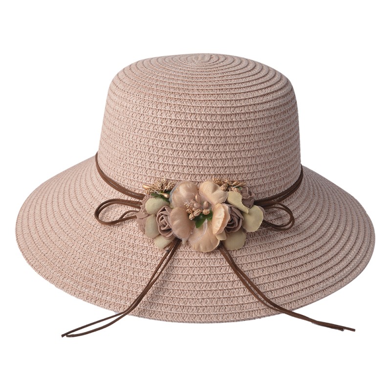 Juleeze Women's Hat Maat: 56 cm Pink Paper straw Round