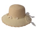 Juleeze Women's Hat Maat: 56 cm Beige Paper straw Round