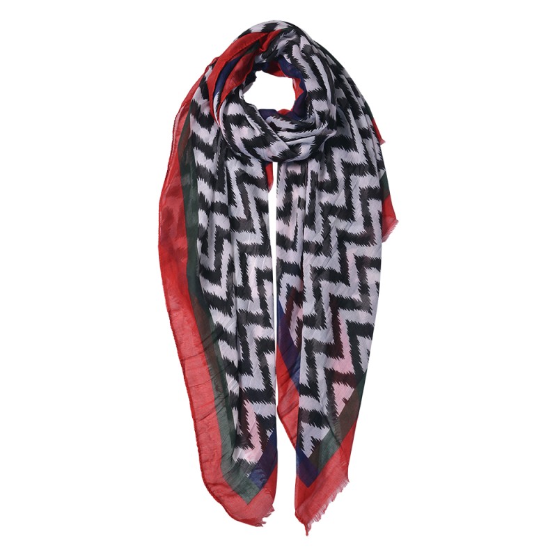 Juleeze Printed Scarf 90x180 cm Red Synthetic