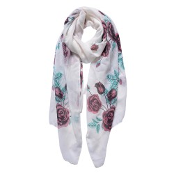 Juleeze Écharpe imprimée pour femmes 70x180 cm Beige Synthétique