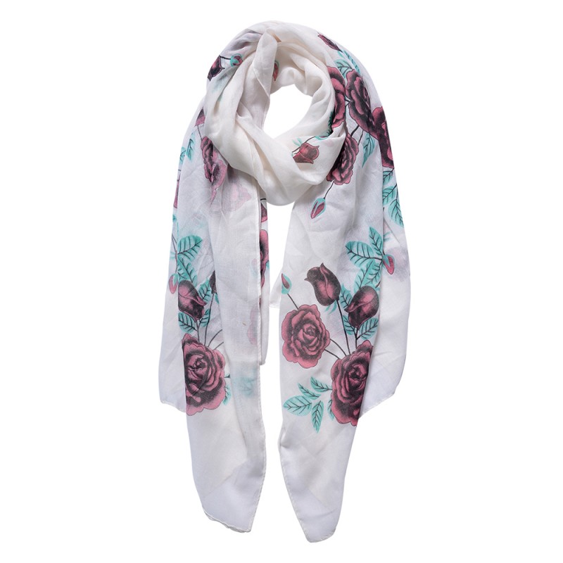 Juleeze Printed Scarf 70x180 cm Beige Synthetic