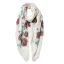 Juleeze Printed Scarf 70x180 cm White Synthetic