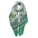 Juleeze Printed Scarf 80x180 cm Green Synthetic