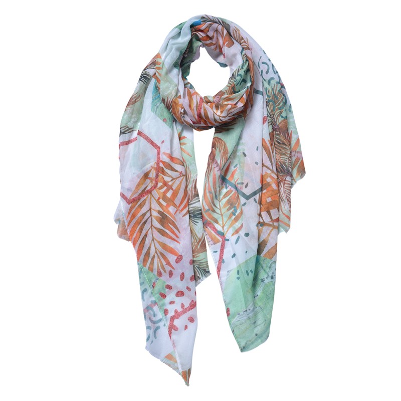 Juleeze Printed Scarf 70x180 cm Green Synthetic