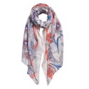 Juleeze Printed Scarf 87x180 cm Beige Polyester