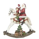 Clayre & Eef Figur Weihnachtsmann 30 cm Rot Weiß Polyresin
