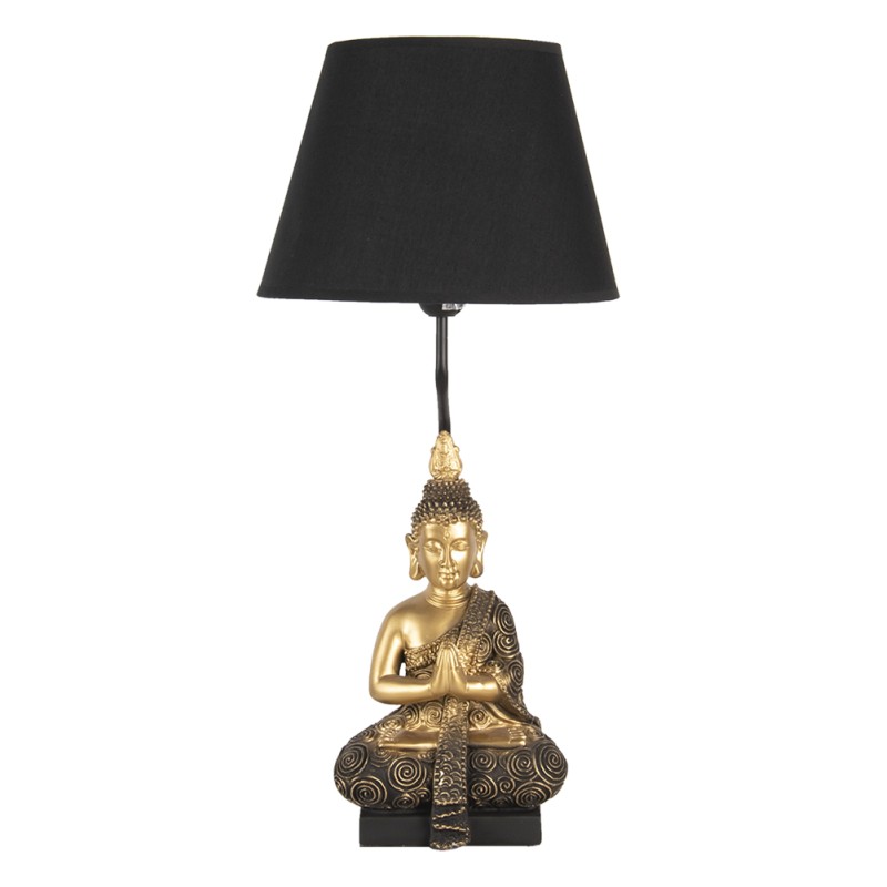 Clayre & Eef Table Lamp Ø 28x60 cm  Gold colored Black Plastic