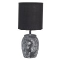 Clayre & Eef Table Lamp Ø 15x33 cm  Black Grey Plastic
