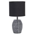 Clayre & Eef Table Lamp Ø 15x26 cm  Black Grey Plastic