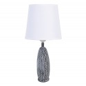 Clayre & Eef Lampe de table 26x19x38 cm  Blanc Gris Plastique Ovale