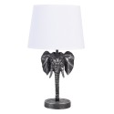 Clayre & Eef Lampe de table Éléphant 23x23x41 cm  Noir Blanc Plastique