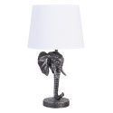Clayre & Eef Table Lamp Elephant 23x23x41 cm  Black White Plastic