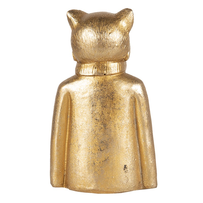 Clayre & Eef Figur Hund 8x6x15 cm Goldfarbig Polyresin