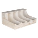 Clayre & Eef Cutlery Tray 41x28x17 cm White Wood Rectangle