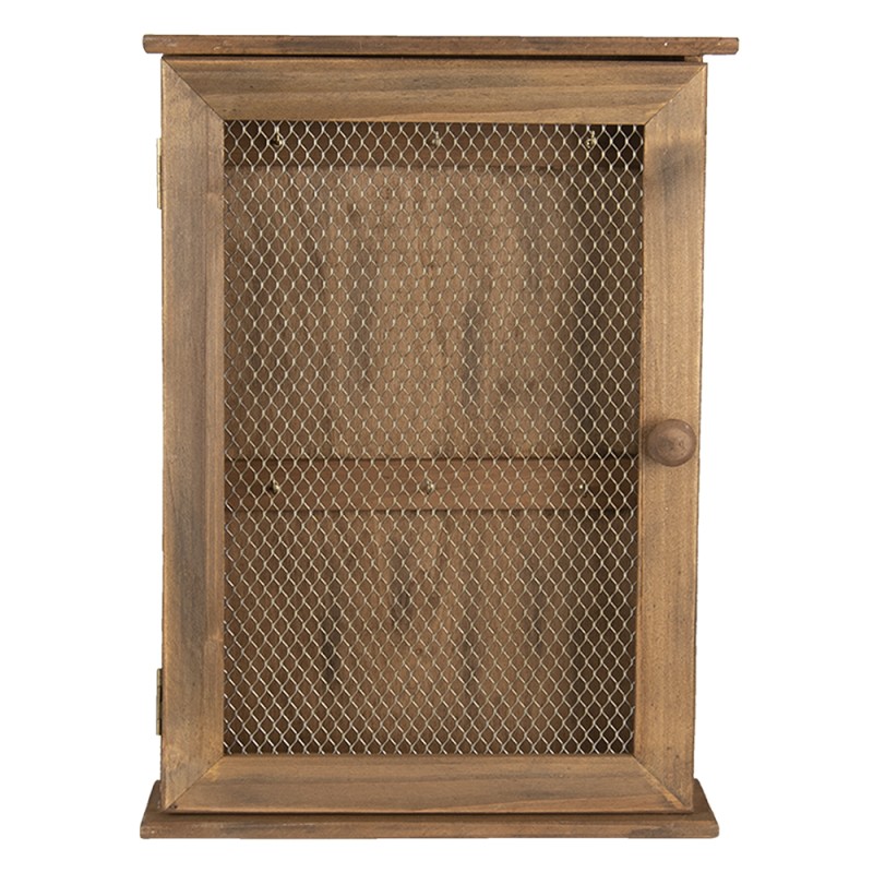 Clayre & Eef Key Cabinet 28x9x40 cm Brown Wood Rectangle