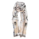 Juleeze Printed Scarf 85x180 cm Grey Synthetic