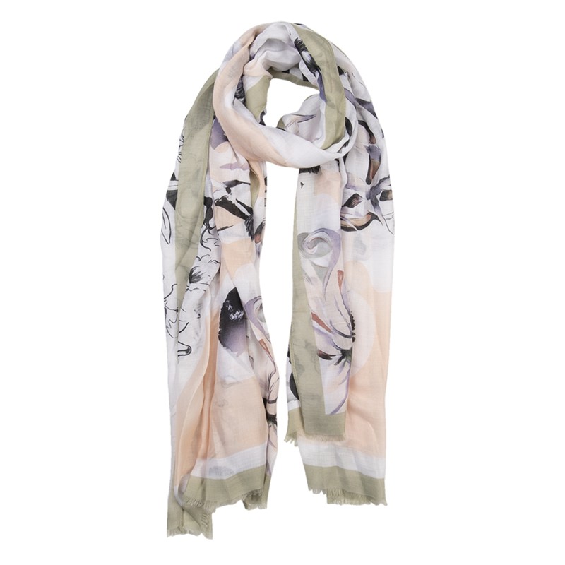 Juleeze Printed Scarf 85x180 cm Green Synthetic
