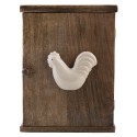 Clayre & Eef Key Cabinet 23x8x30 cm Brown Wood Rectangle Rooster