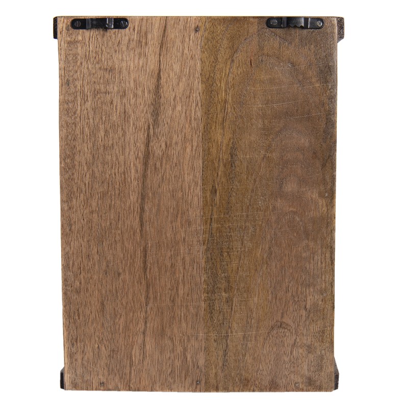 Clayre & Eef Schlüsselkasten 23x8x30 cm Braun Holz Rechteck Hahn